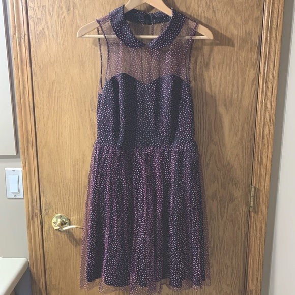 Betsey Johnson Dotted Dress with Peter Pan Collar - Picture 2 of 2